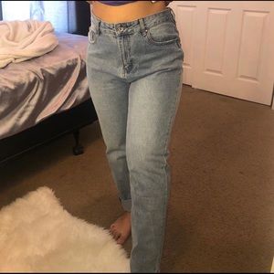 Lunar blue mom jeans
